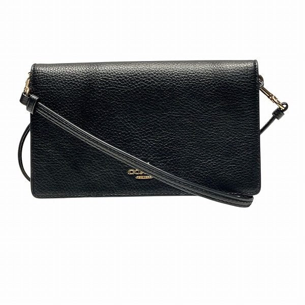 COACH Anna Foldover Crossbody Clutch Leather Shoulder Bag