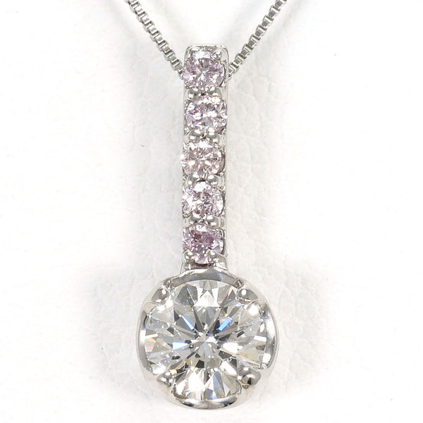 Platinum Diamond Pink Diamond Necklace