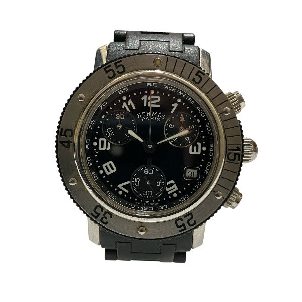 Hermes Clipper Diver Stainless Steel Watch