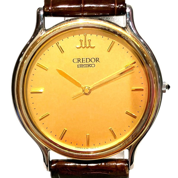 Seiko Stainless Steel Leather Mens