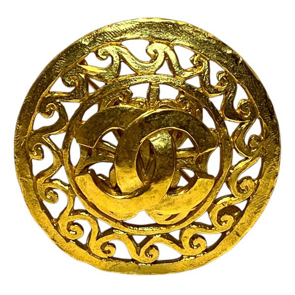 Chanel Coco Mark Round Brooch