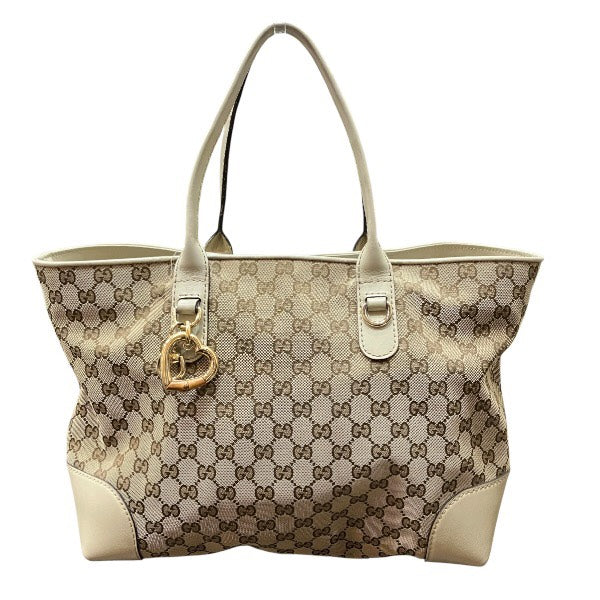 Gucci Canvas Leather Tote Bag