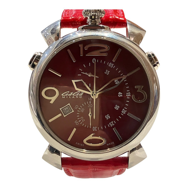 Gaga Milano Manuale Thin Chrono Stainless Steel Chronograph