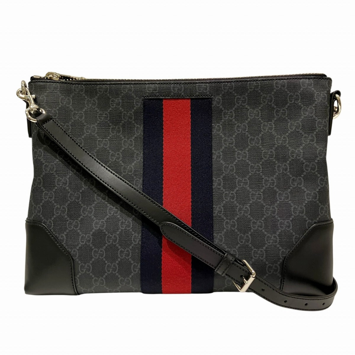 Gucci GG Supreme Leather Canvas Shoulder Bag