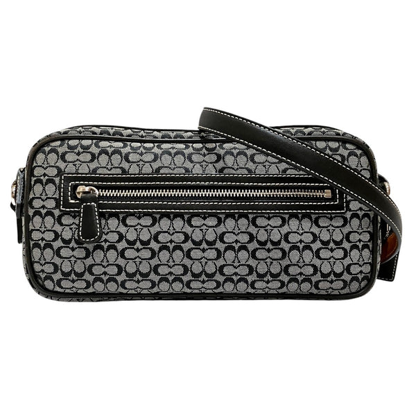 COACH Mini Signature Canvas Leather Shoulder Bag