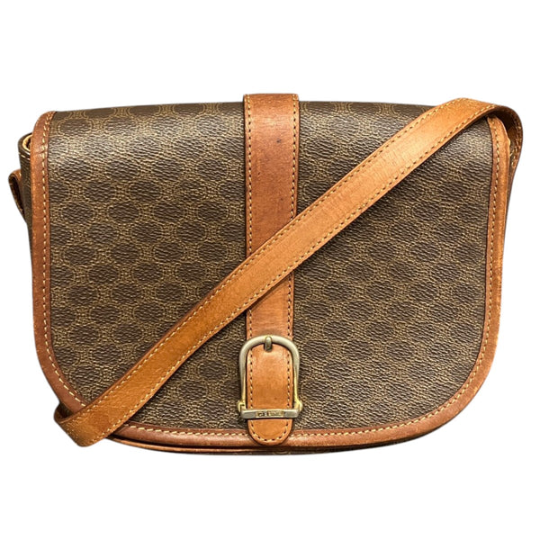 CELINE Macadam PVC Leather Shoulder Bag