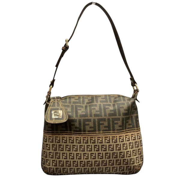 Fendi Zucca Zucchino PVC Leather Shoulder Bag