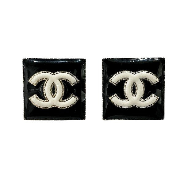 Chanel Coco Mark Square Earrings