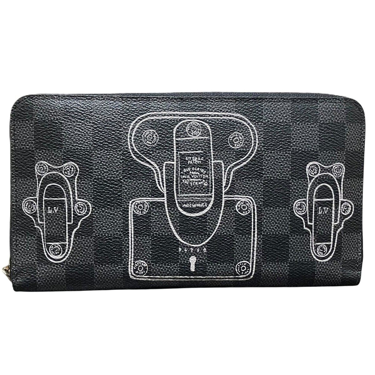 Louis Vuitton Zippy Organizer Damier Graphite Wallet