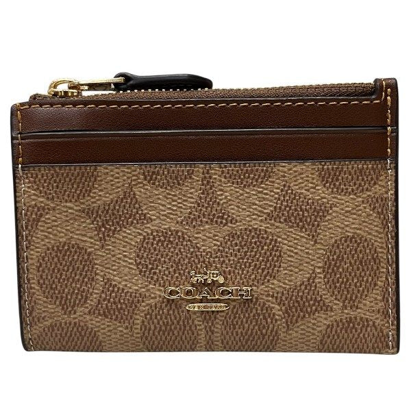 Coach Signature Leather Coin Case