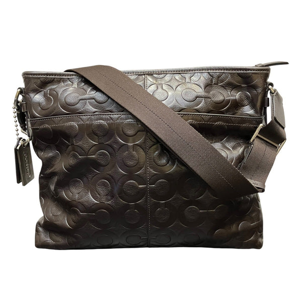 COACH Op Art Calf Leather Shoulder Bag