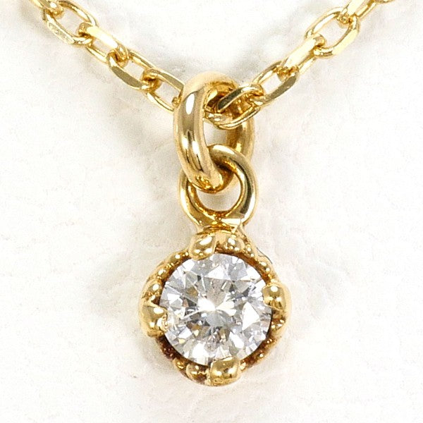 agete K14 Gold Diamond Necklace