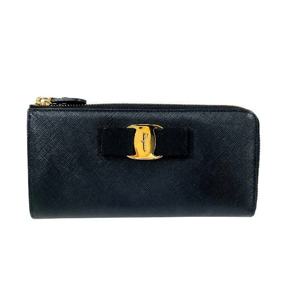 Salvatore Ferragamo Vara Leather Long Wallet