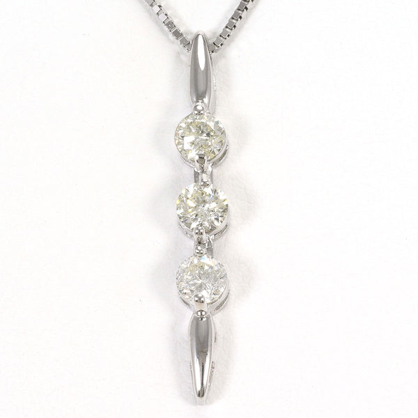 Au750 White Gold Diamond Necklace