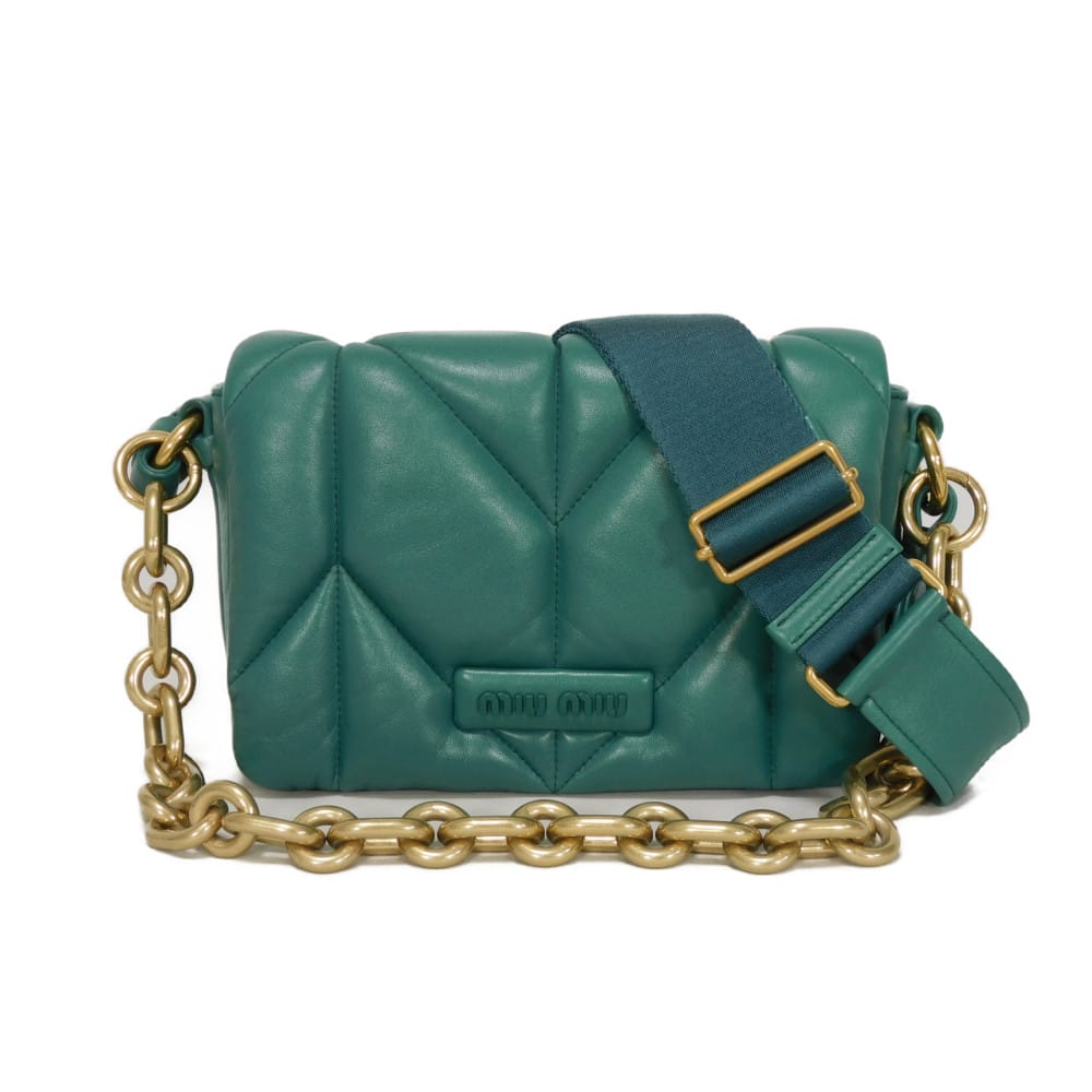 Miu Miu Trapuntata Nappa Leather Shoulder Bag