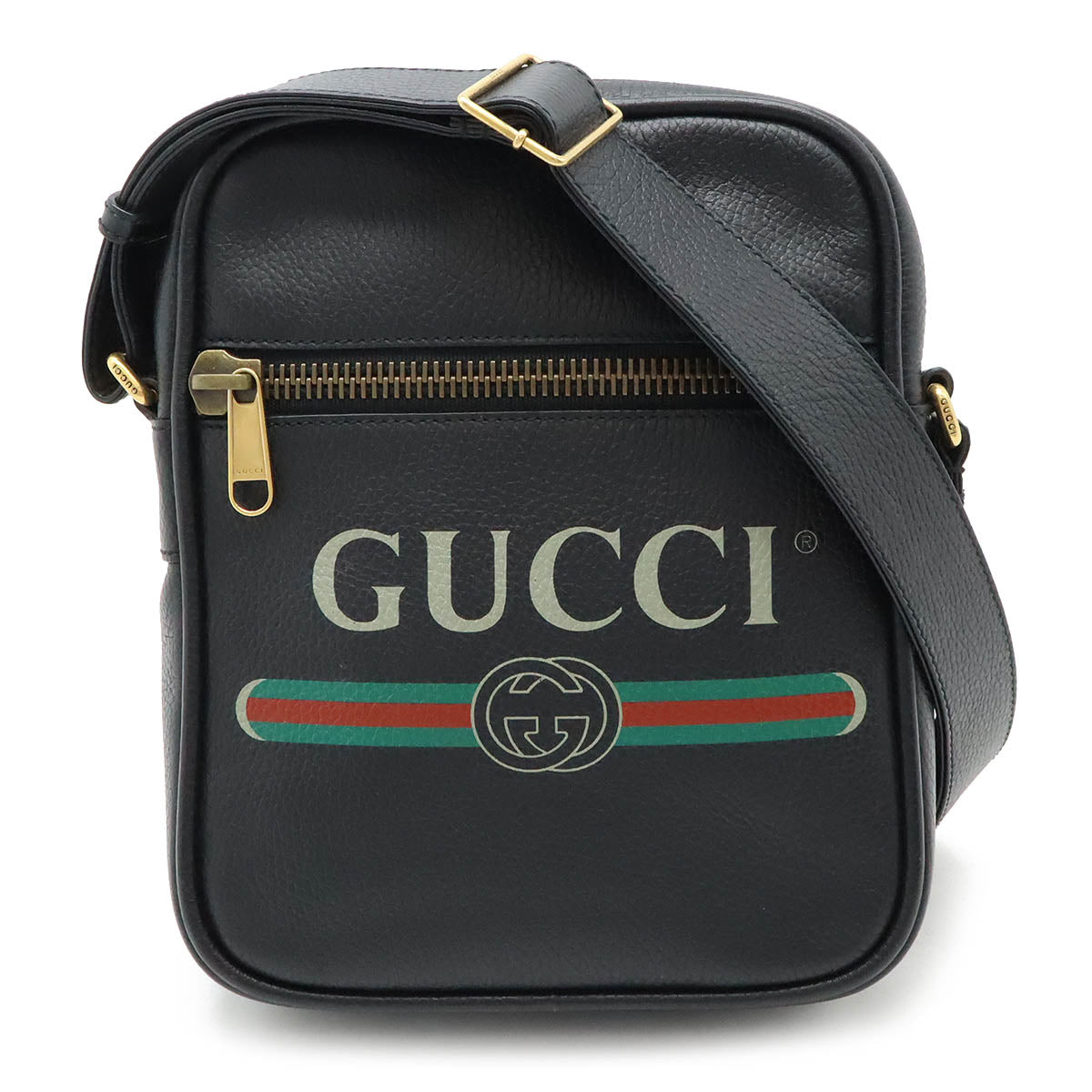 Gucci Leather Gucci Print Shoulder Bag 523591