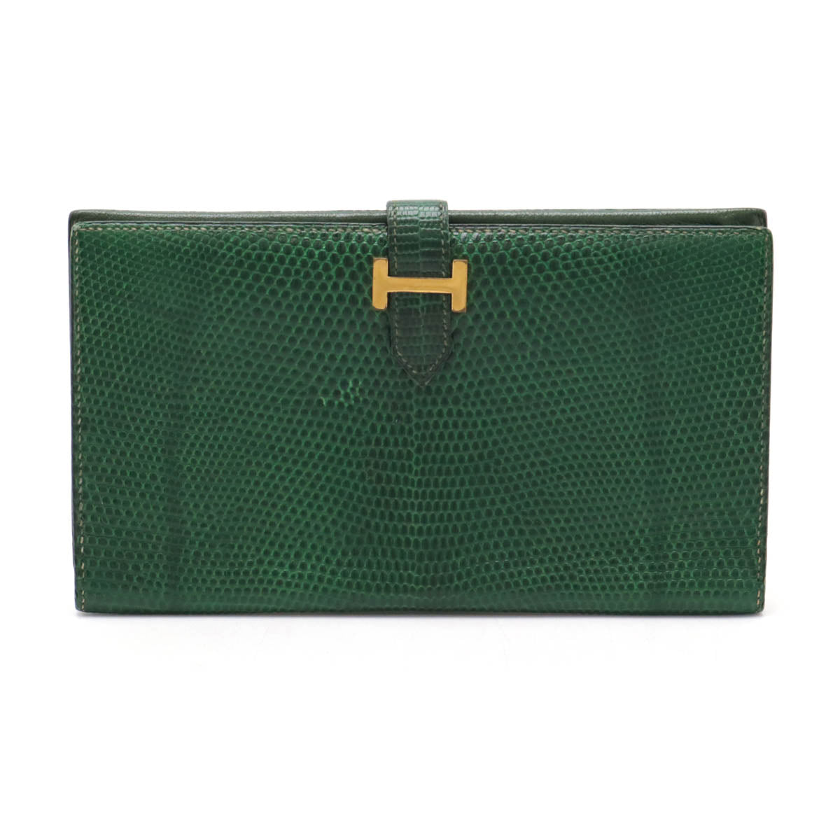 Hermes Lizard Long Wallet