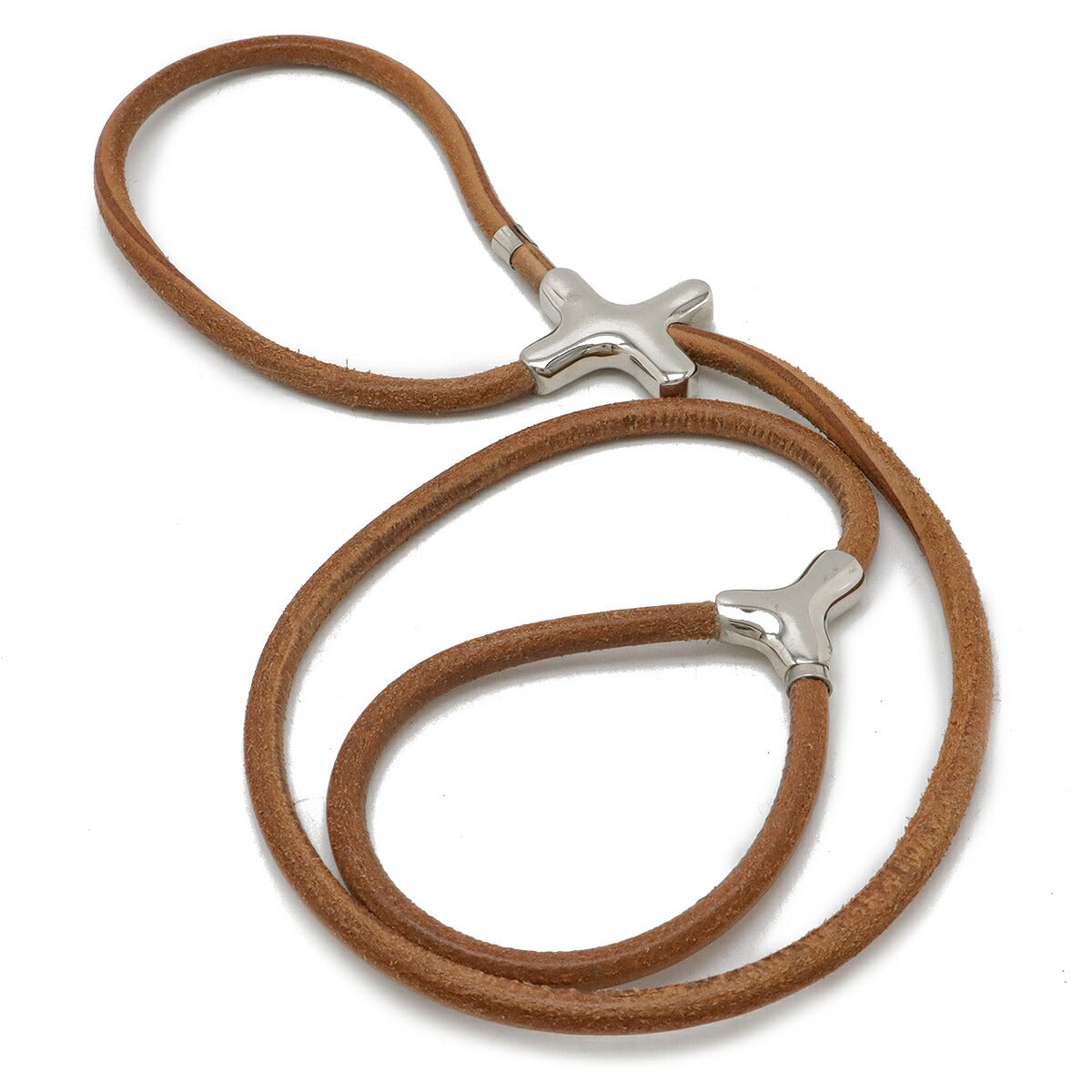 Hermes Heracreed Leather Metal Dog Lead Collar 2way