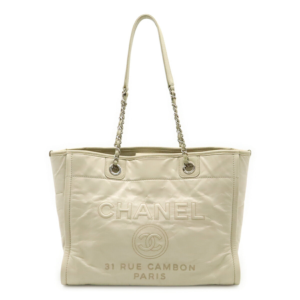 Chanel Deauville Leather Tote Bag