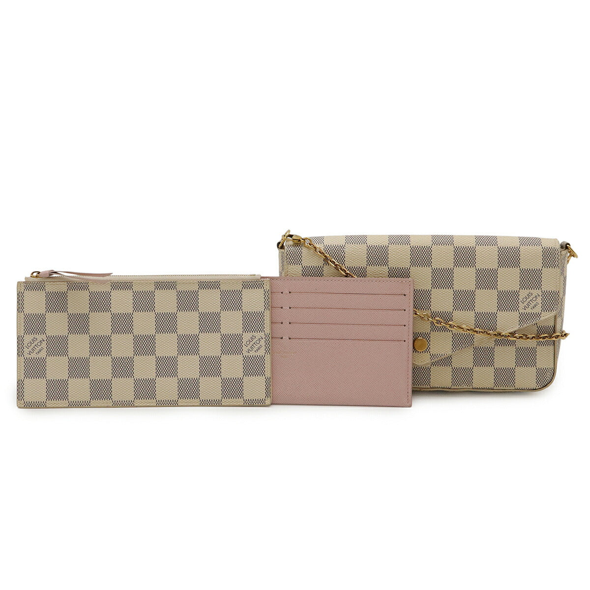 Louis Vuitton Pochette Felicie Damier Azur 2way Shoulder Bag