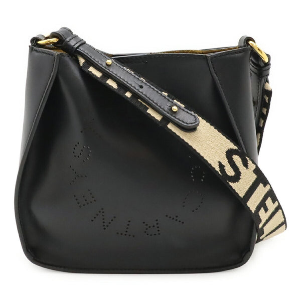 Stella McCartney Mini Stella Logo Leather Shoulder Bag