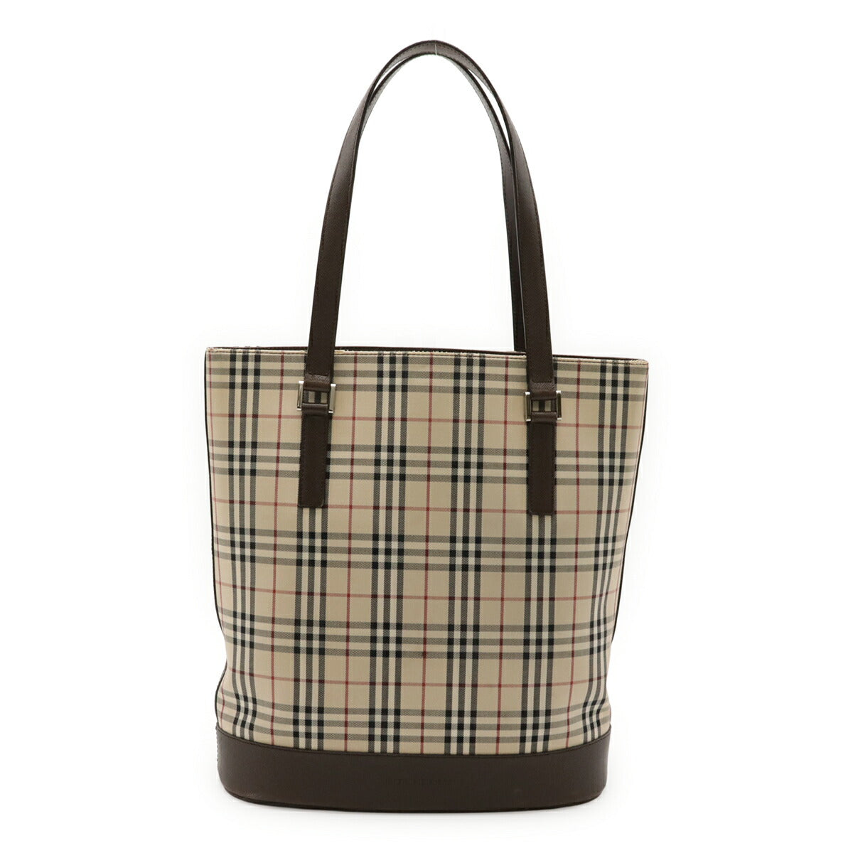 Burberry Check Canvas Leather 2way Tote Bag