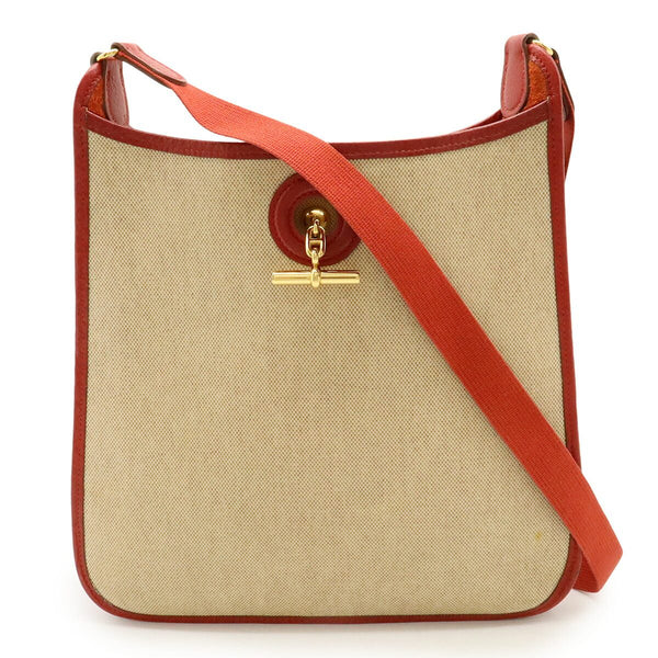 Hermes Vespa PM Toile H Leather Shoulder Bag