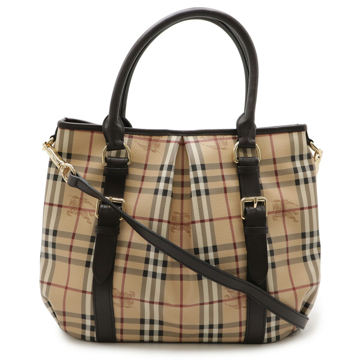 Burberry Coated Canvas Leather 2way Tote Bag