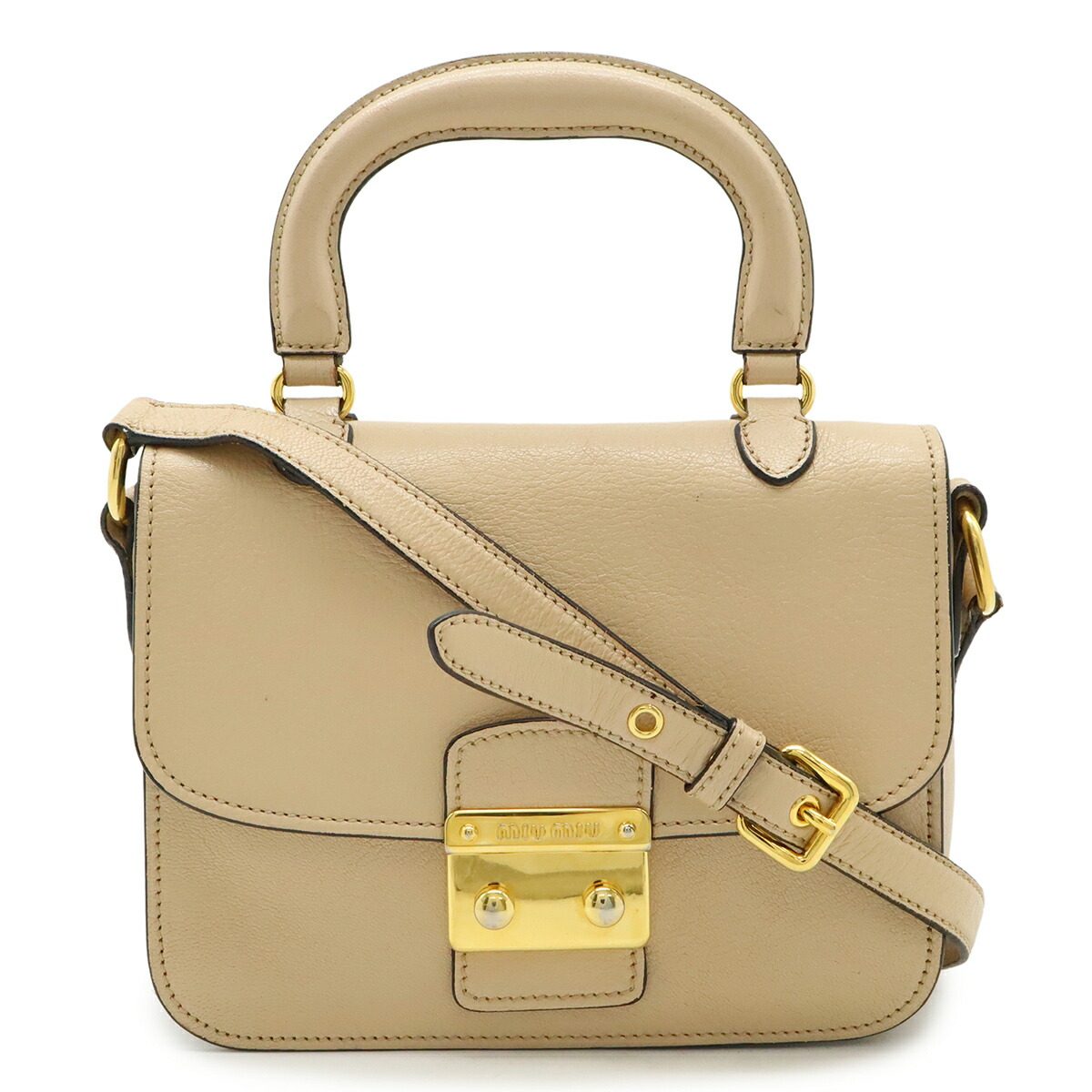 Miu Miu Madras Leather Handbag