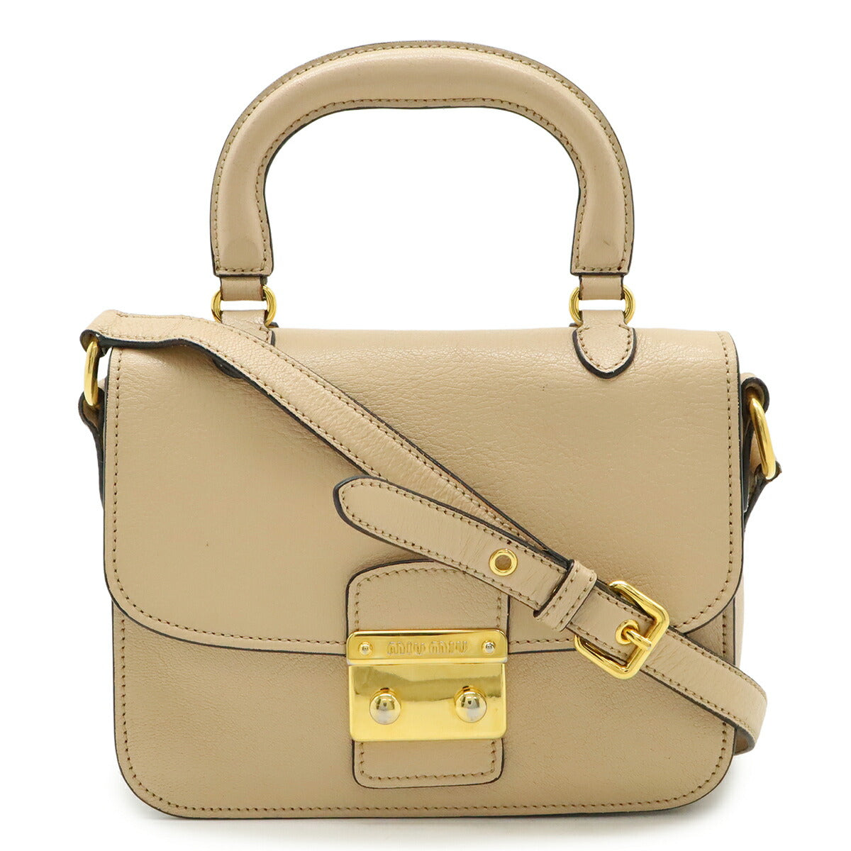 Miu Miu Madras Leather Handbag