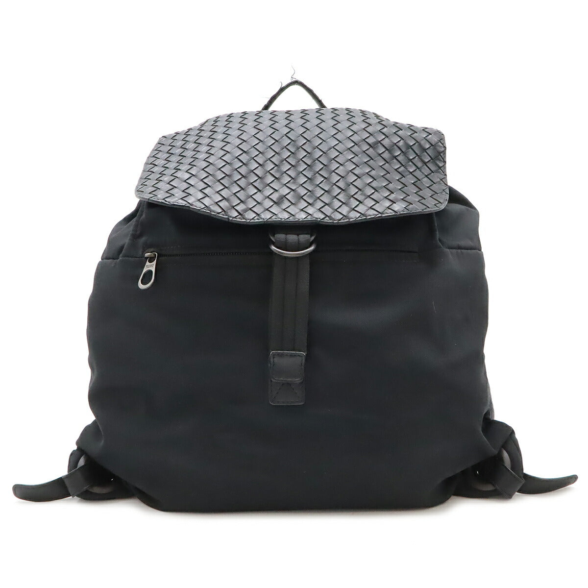 Bottega Veneta Intrecciato Nylon Leather Backpack