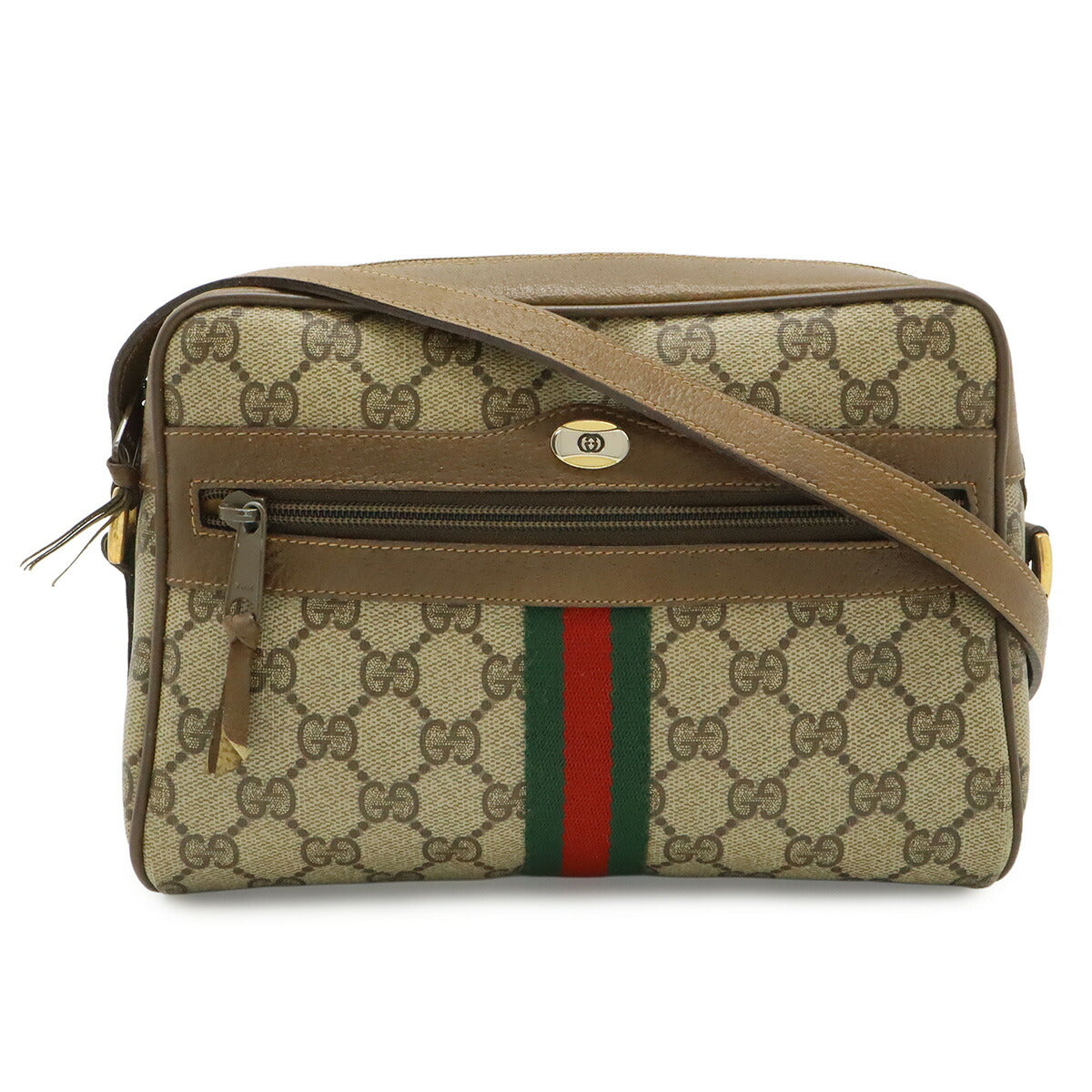 Gucci GG Plus Coated Canvas Shoulder Bag