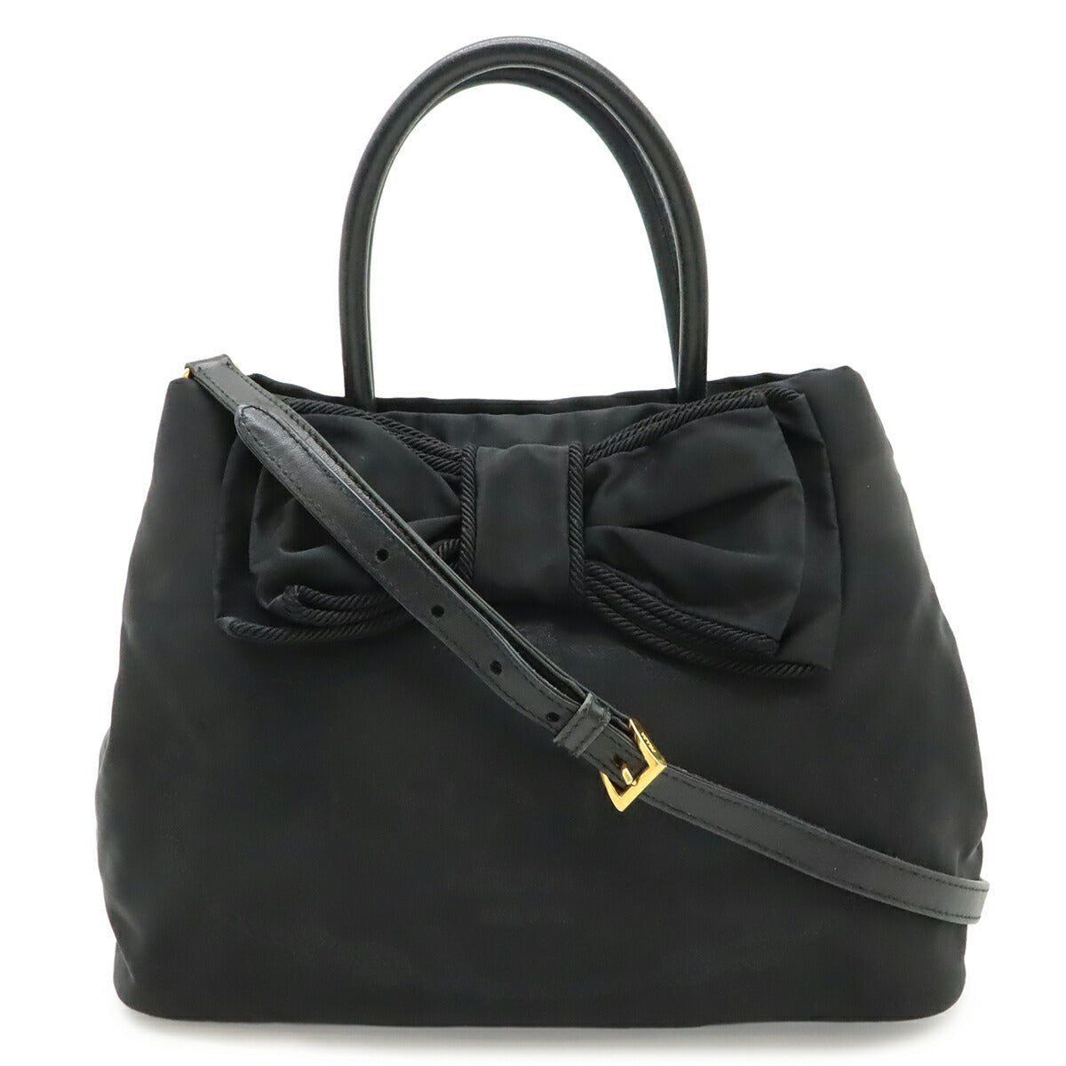Prada Logo Jacquard Nylon 2way Bag