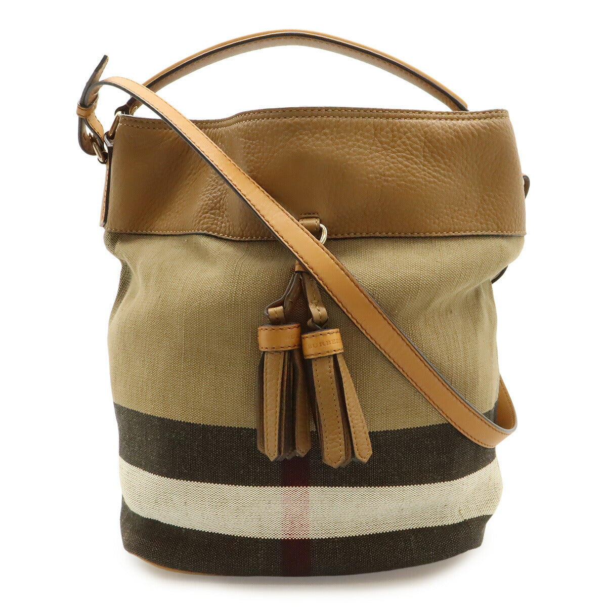 Burberry Ashby Medium Canvas Leather 2way Shoulder Bag