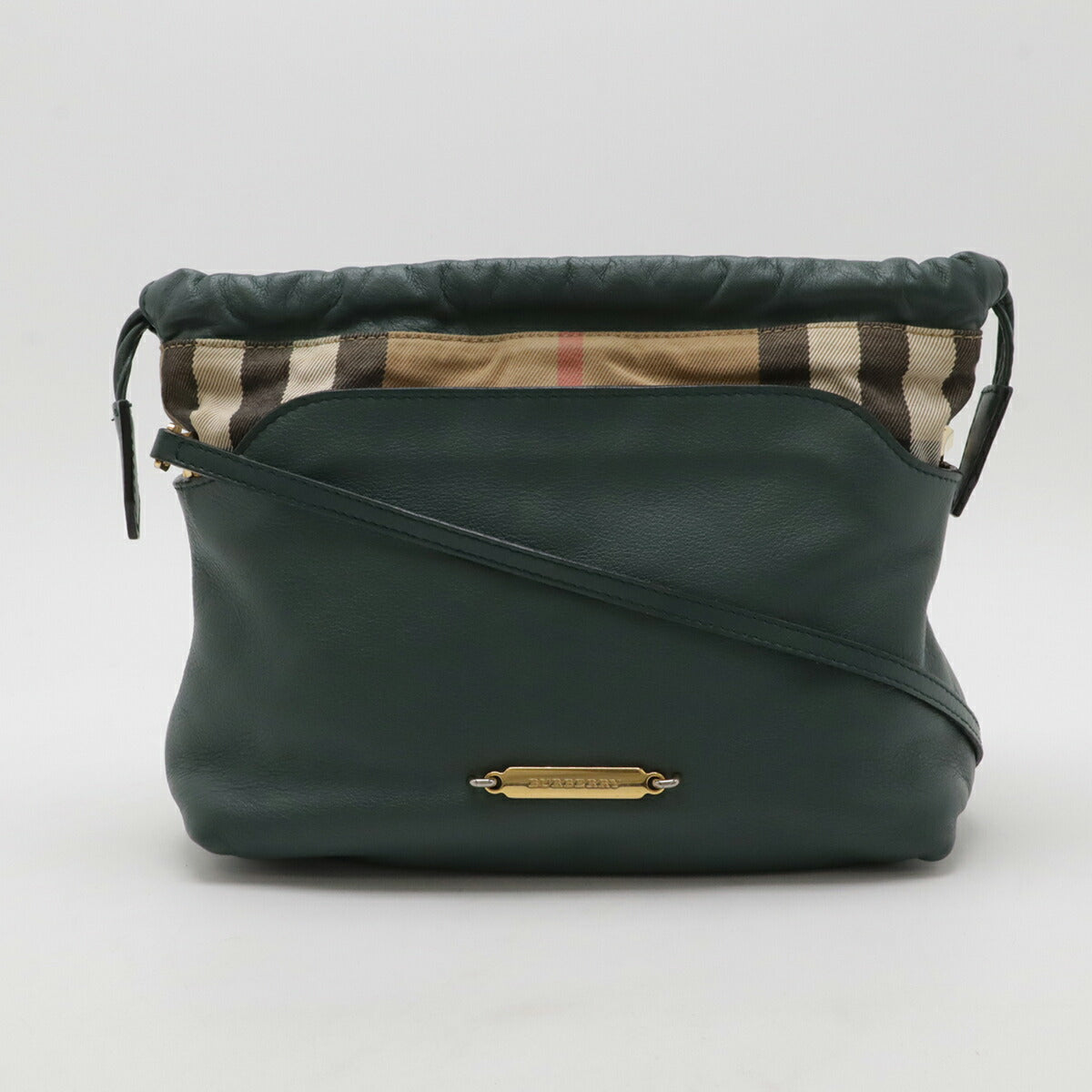 Burberry House Check Leather Shoulder Bag