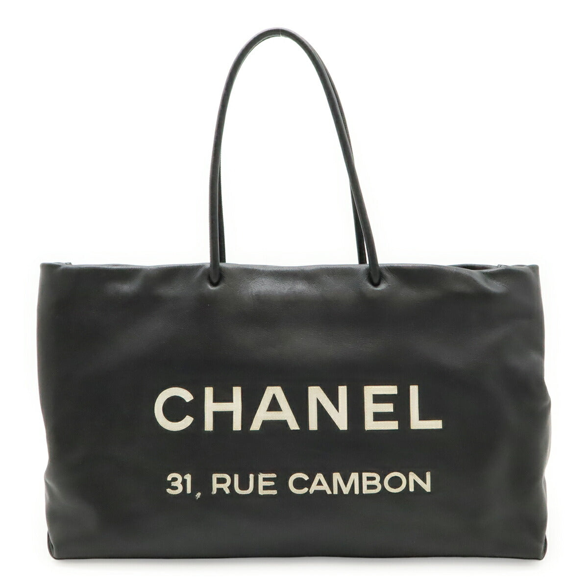 Chanel Essential Logo Leather Tote Bag