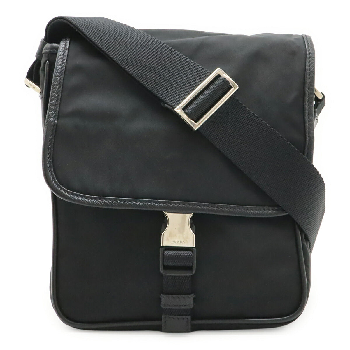 Prada Nylon Leather Shoulder Bag