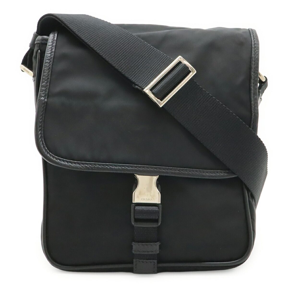 Prada Nylon Leather Shoulder Bag