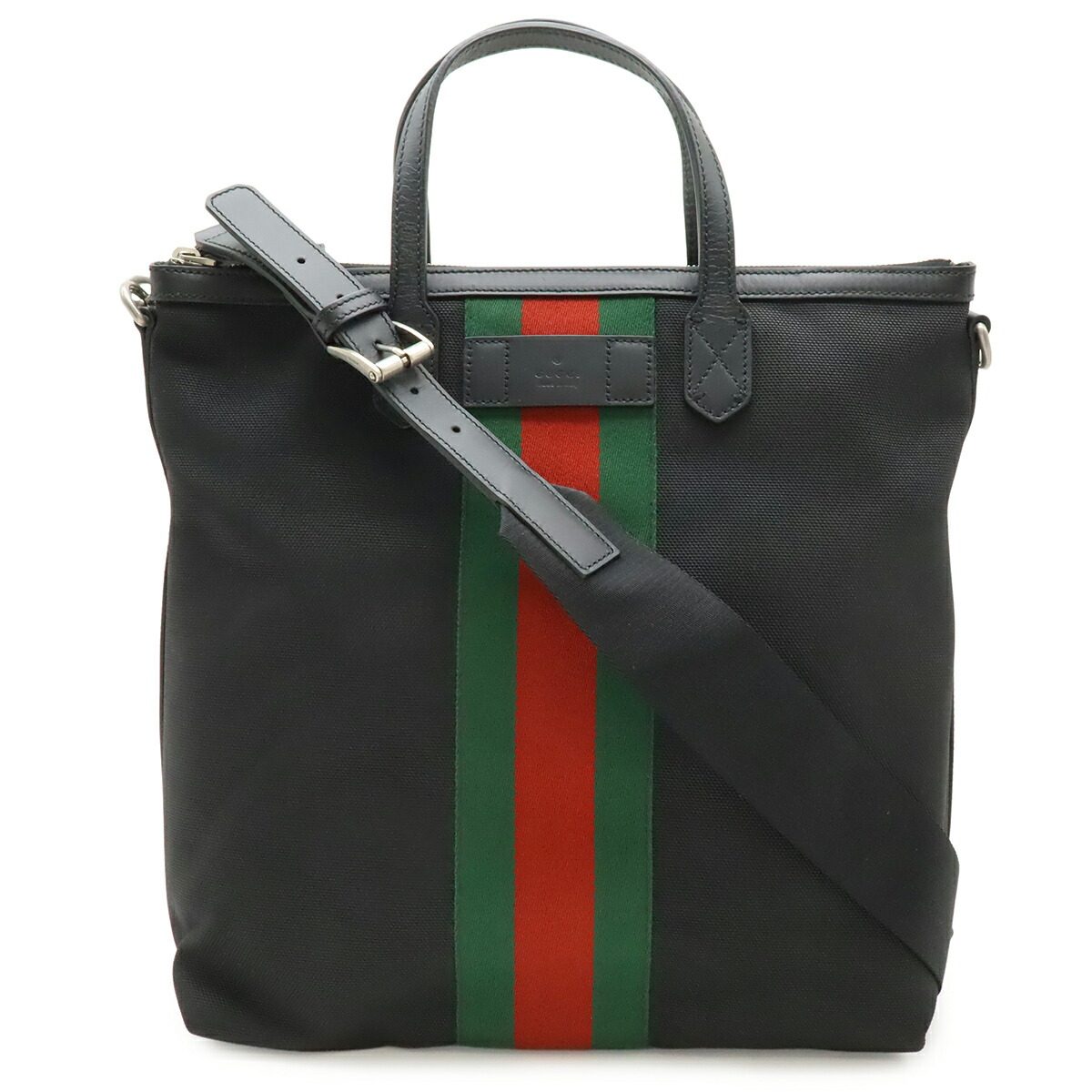 Gucci Web Nylon Canvas 2way Tote Bag