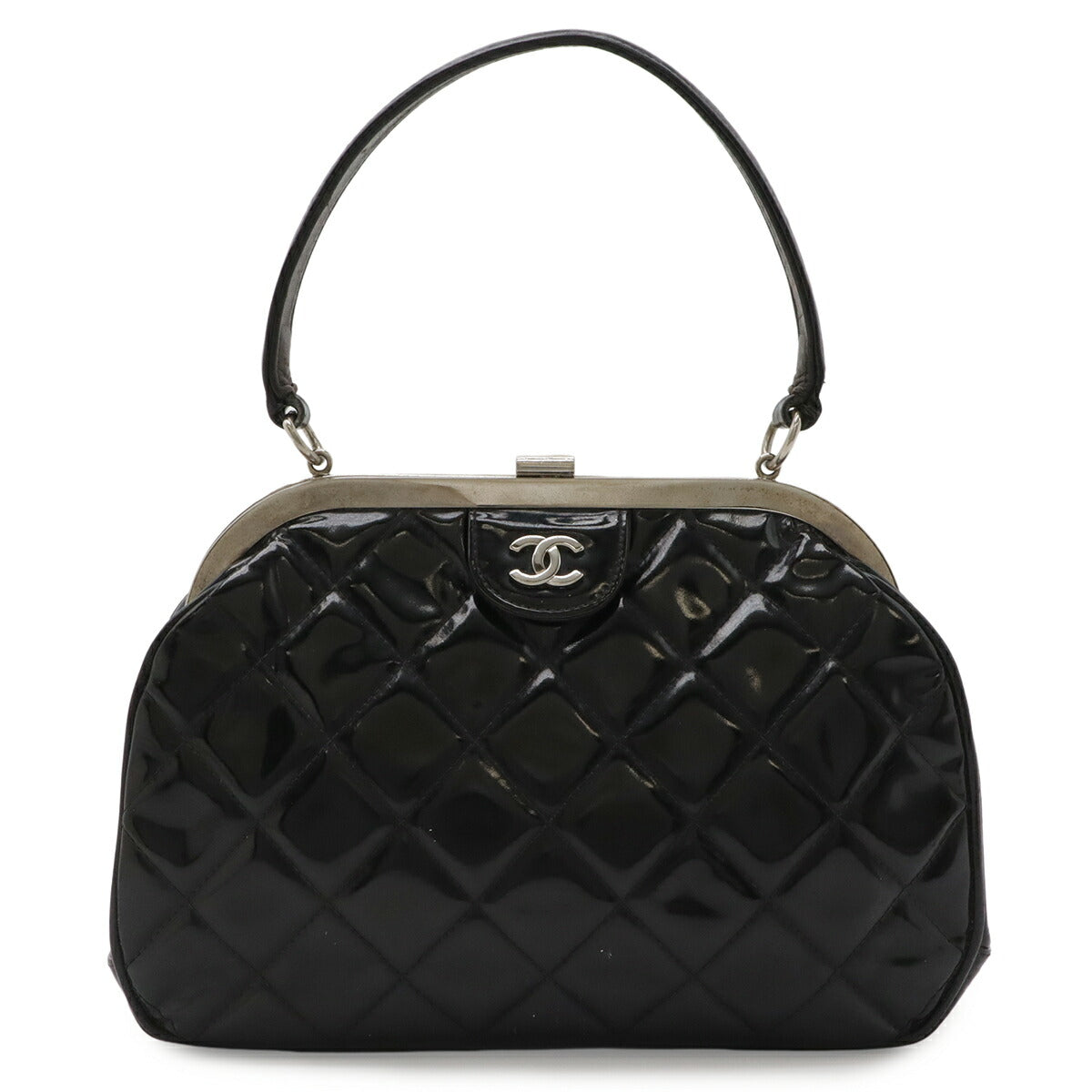 Chanel Quilted Patent Leather Handbag