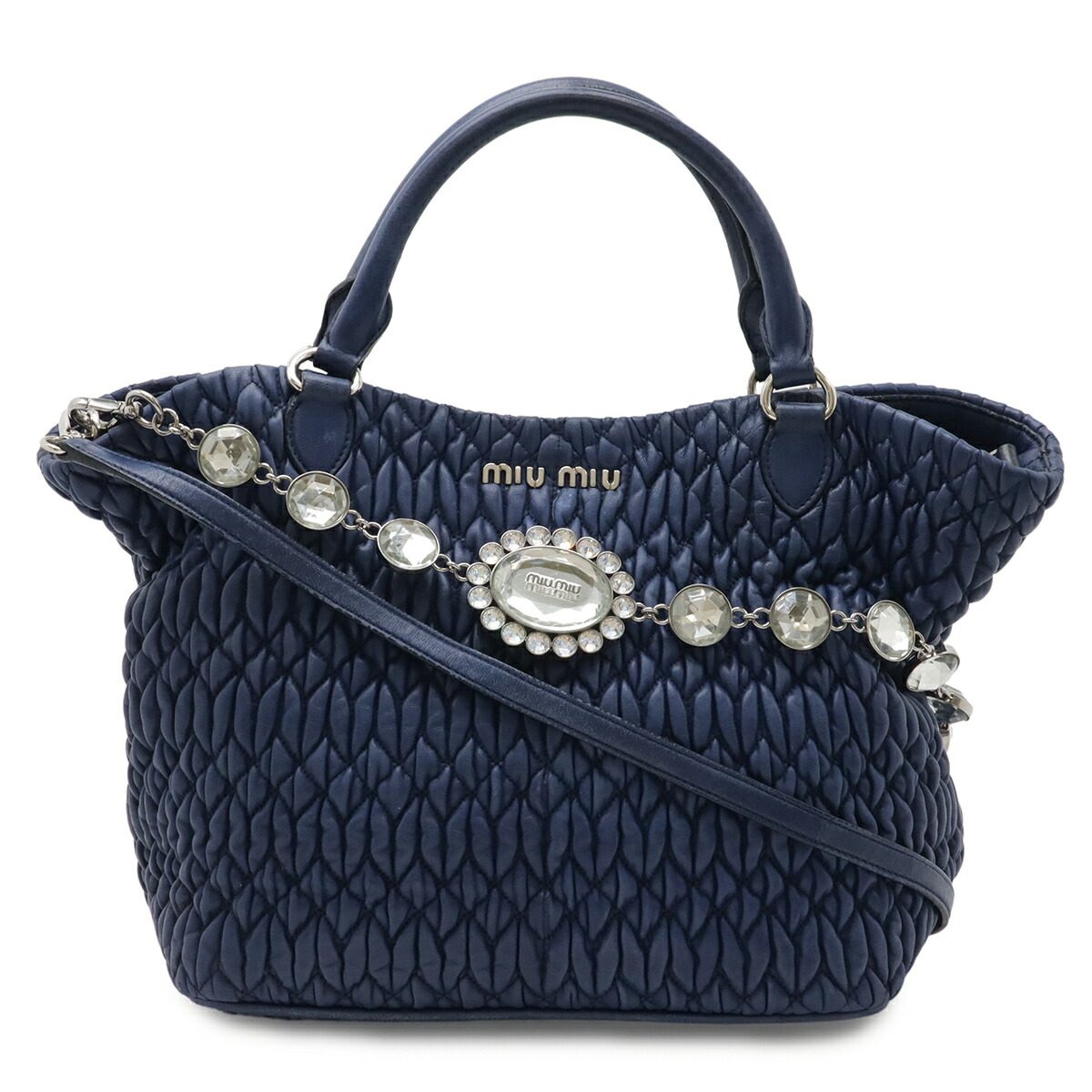 Miu Miu Matelasse Nappa Crystal 2way Bag