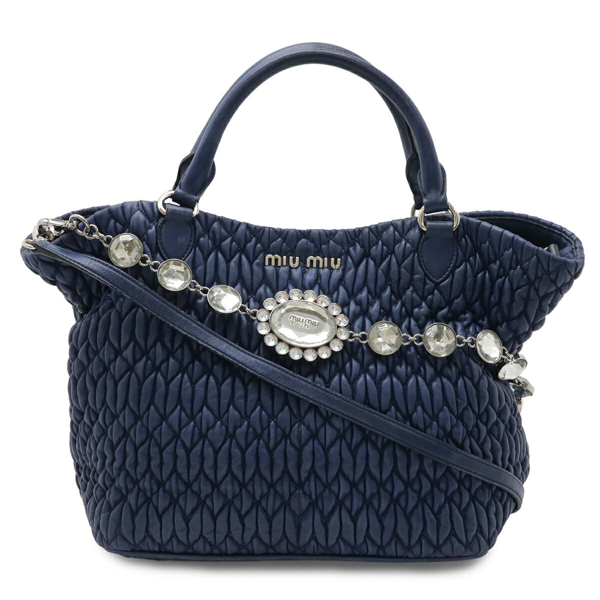 Miu Miu Matelasse Nappa Crystal 2way Bag