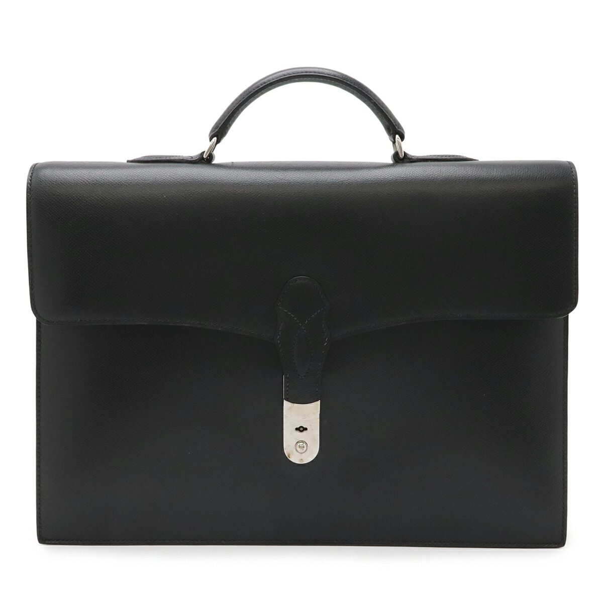 Hermes Teril Leather Briefcase