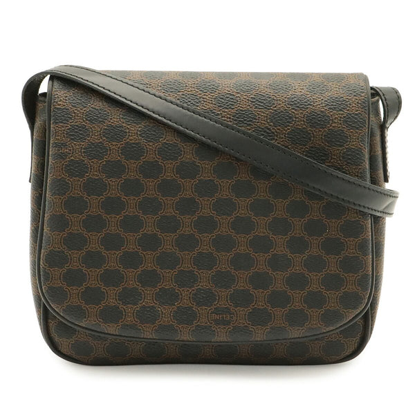 Celine Macadam Coated Canvas Shoulder Bag