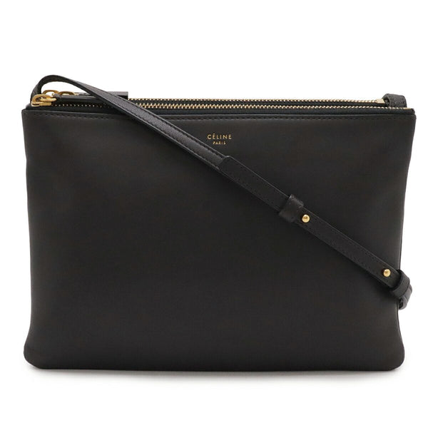 CELINE Trio Leather Shoulder Bag