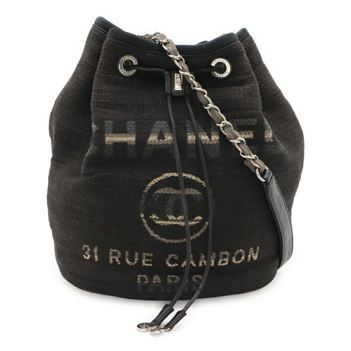 Chanel Deauville Canvas Leather Shoulder Bag