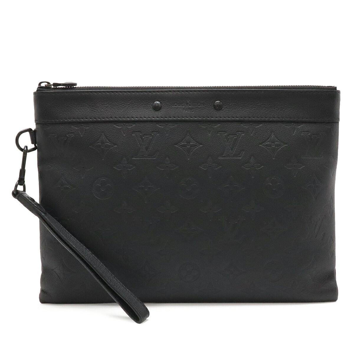 Louis Vuitton Monogram Shadow Leather Clutch Bag
