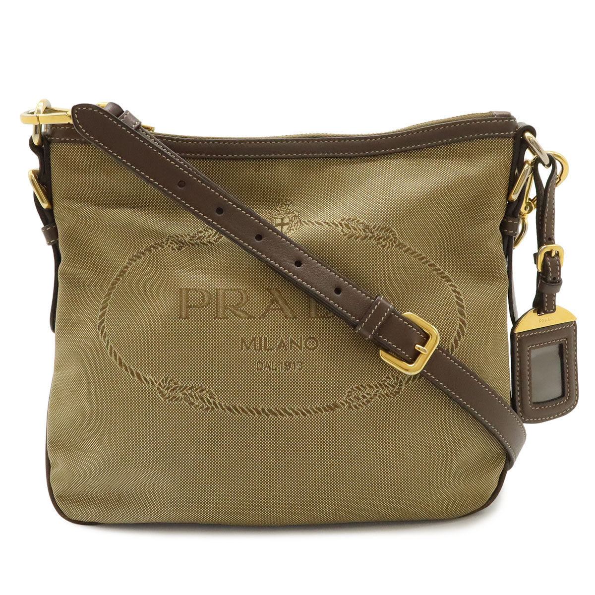 Prada Logo Jacquard 2way Shoulder Bag