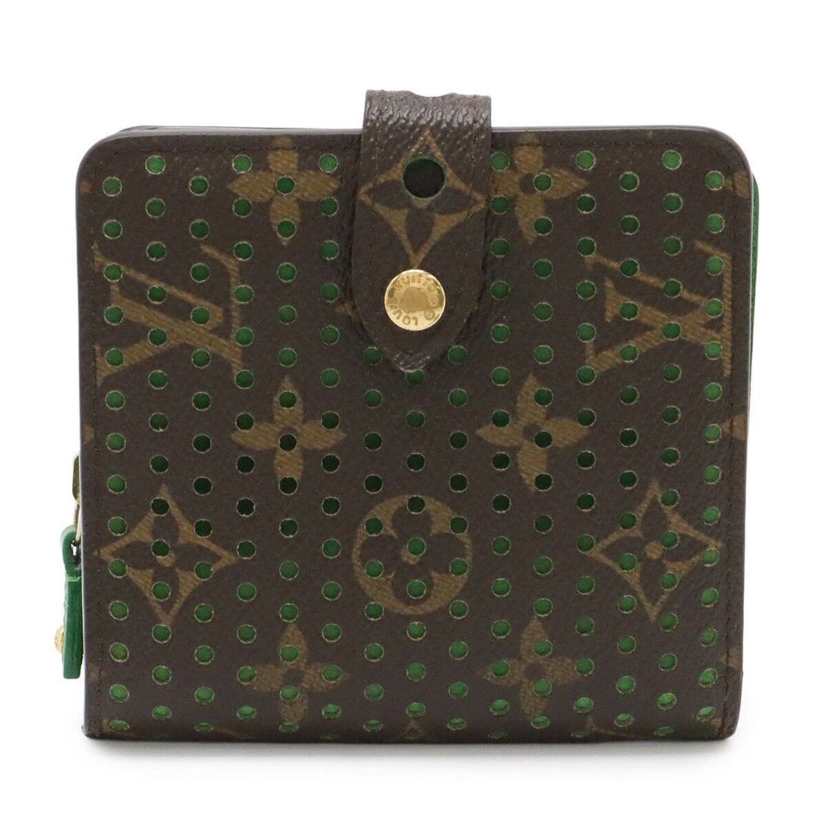 Louis Vuitton Monogram Perfo Compact Zip Wallet