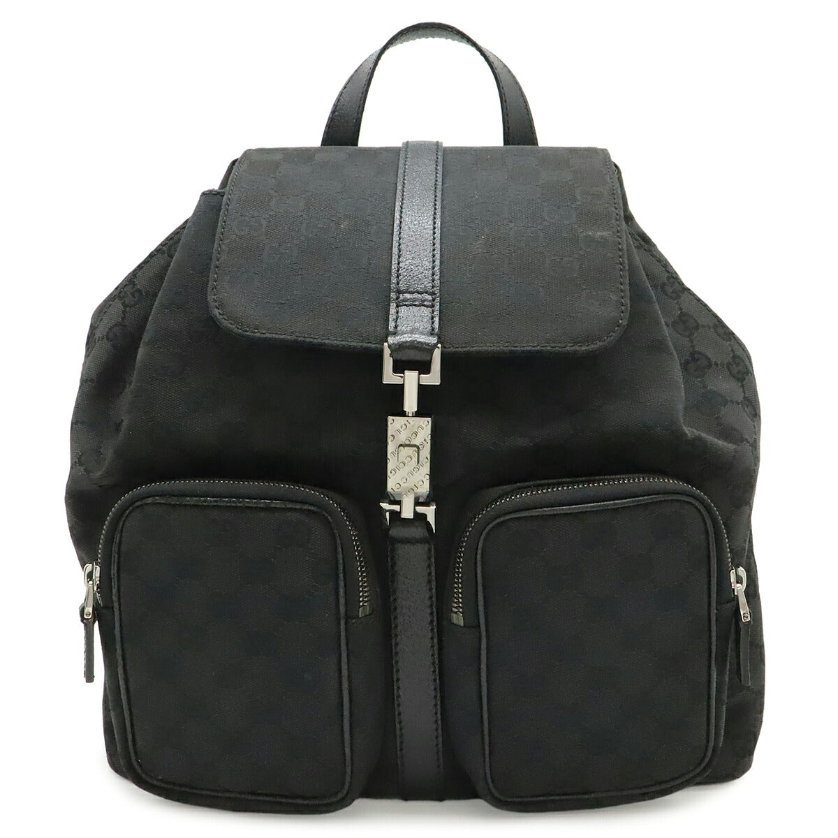 Gucci GG Canvas Leather Backpack